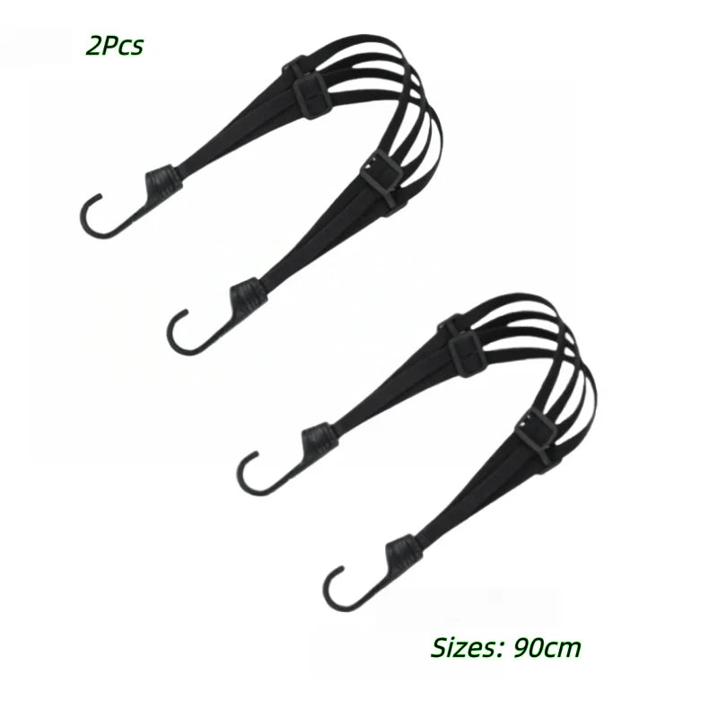Adjustable Motorcycle Helmet Strap | Elastic Fixing Rope for Securing Helmet to Back Seat (60cm/90cm) - Anti-Loss Design