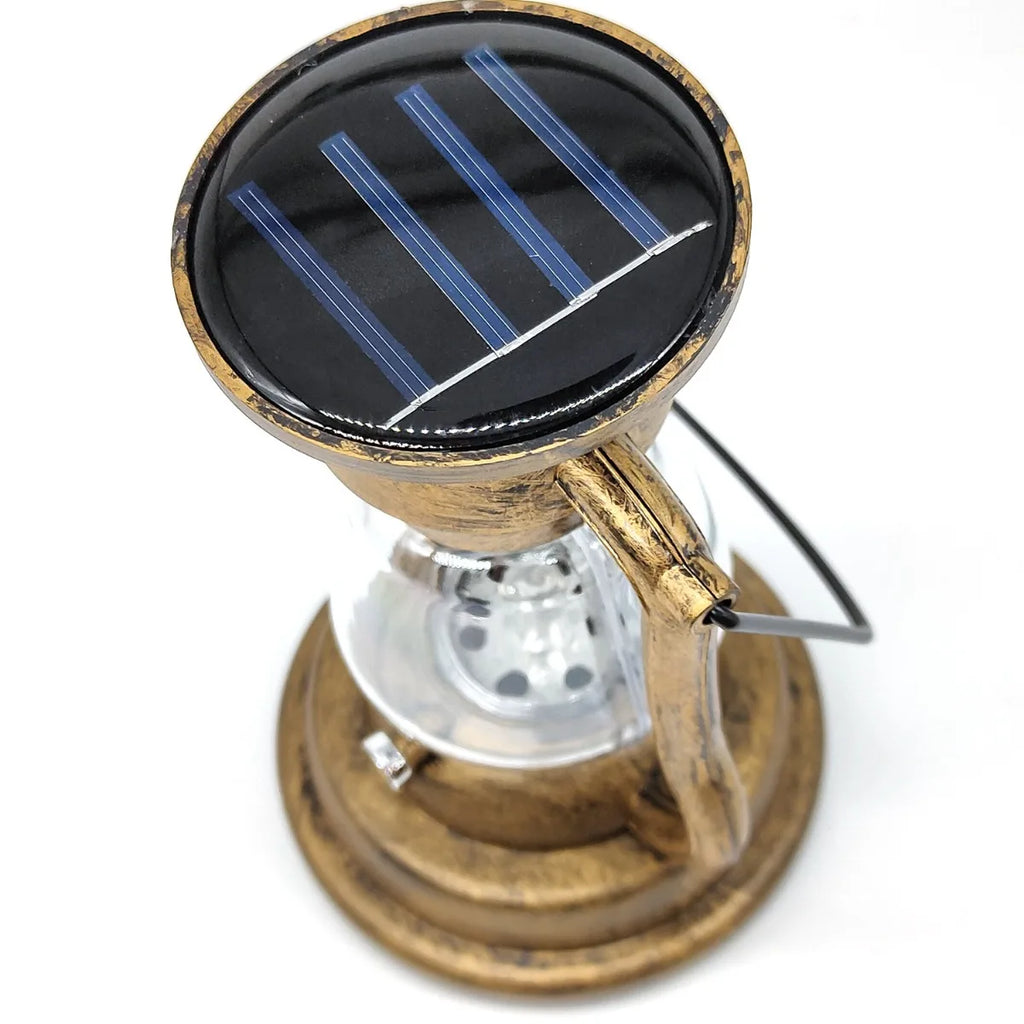 Explosive solar retro kerosene lamp led lantern outdoor portable charging camping lamp camping lamp