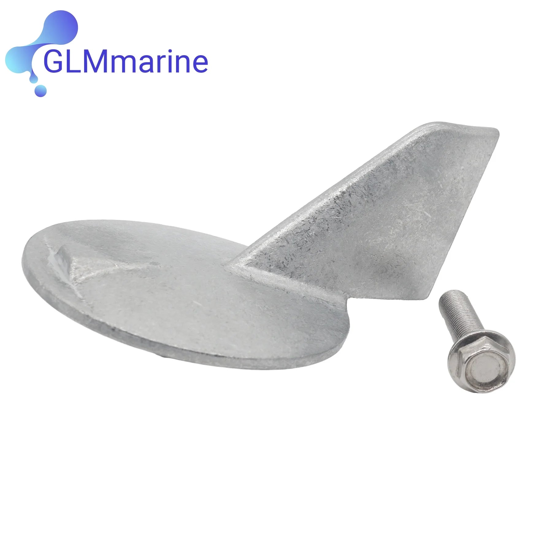 6J9-45371-00 for Yamaha 115HP 150HP 175HP 200HP Outboards Engine Trim Tab Skeg Zinc Anode with Screw 6J9-45371-01 6K1-45371-02