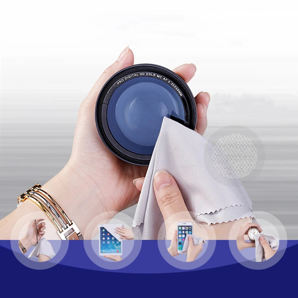 10-Pack Microfiber Cleaning Cloths Scratch-Free Anti-Static for Glasses/Phone/Computer Screens Camera Lenses Lens Wipes