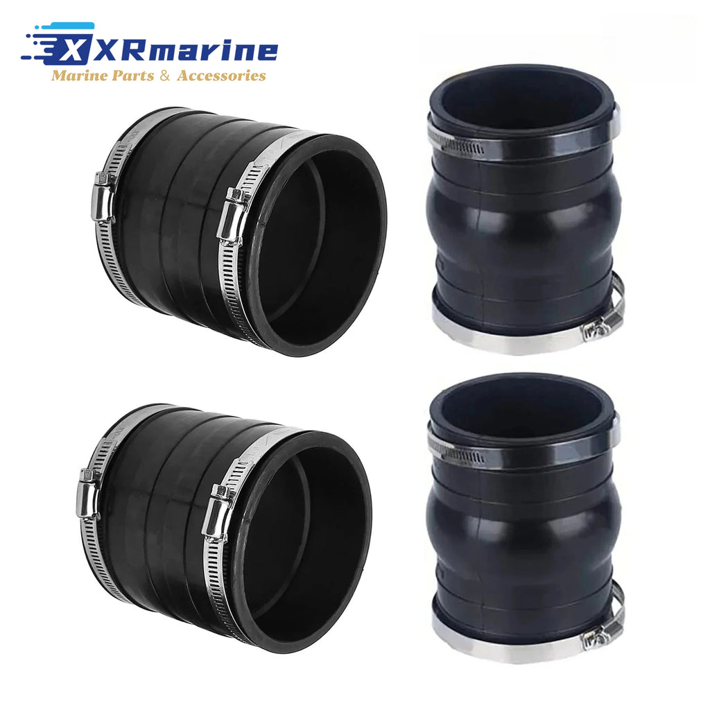 2 Pcs Exhaust Hose Bellows 3852696 3852741 for Volvo Penta V6 V8 4.3L 5.0L 5.7L 5.8L 7.4L 8.1L Motor 3863450 18-2779 18-2780