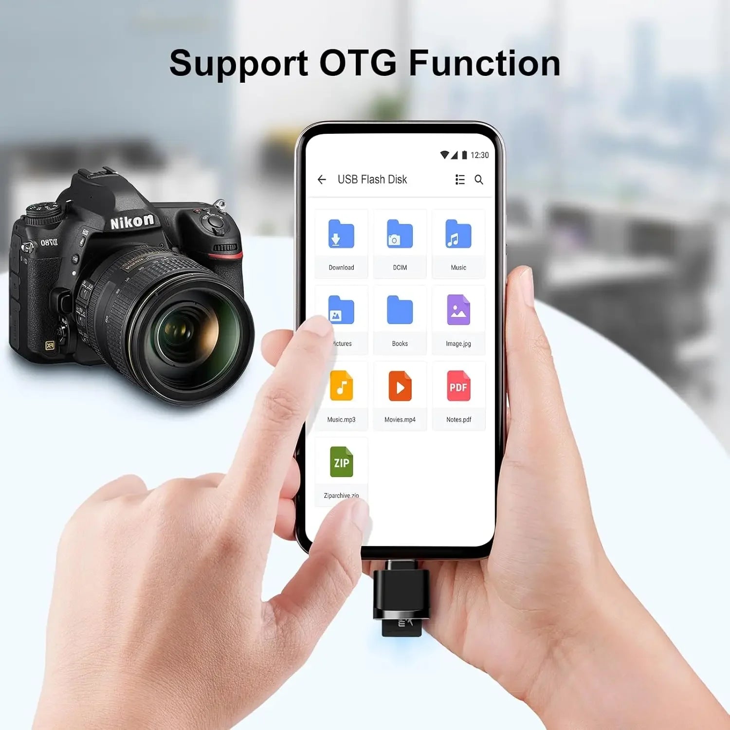 Mini Type-C to SD Micro SD TF Card Reader Memory Card, Suitable for Samsung Huawei Xiaomi, Aluminum Alloy Card Reader