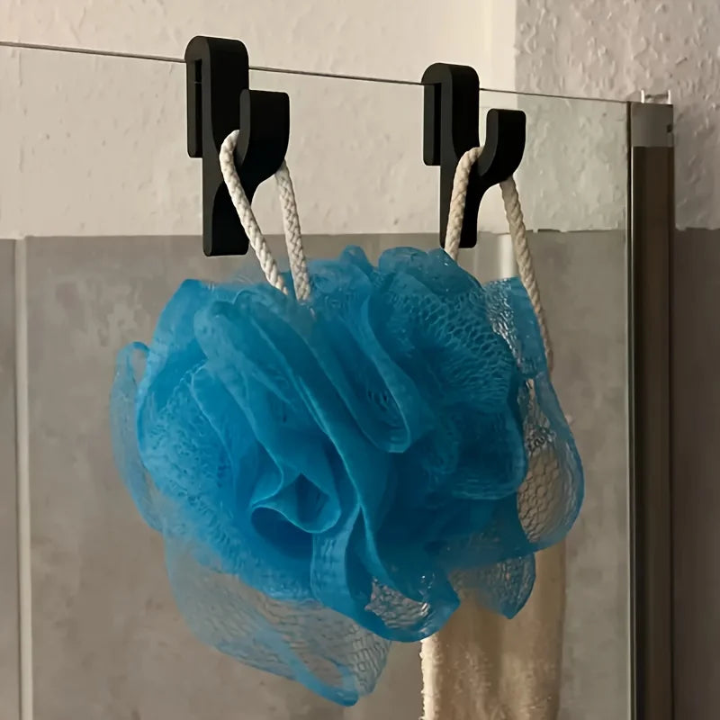 3D Shower Door Towel Hook for 8mm Glass Doors Bathroom Hanger for Clothes Towel Bathrobes Laundry Dormitory Apartment