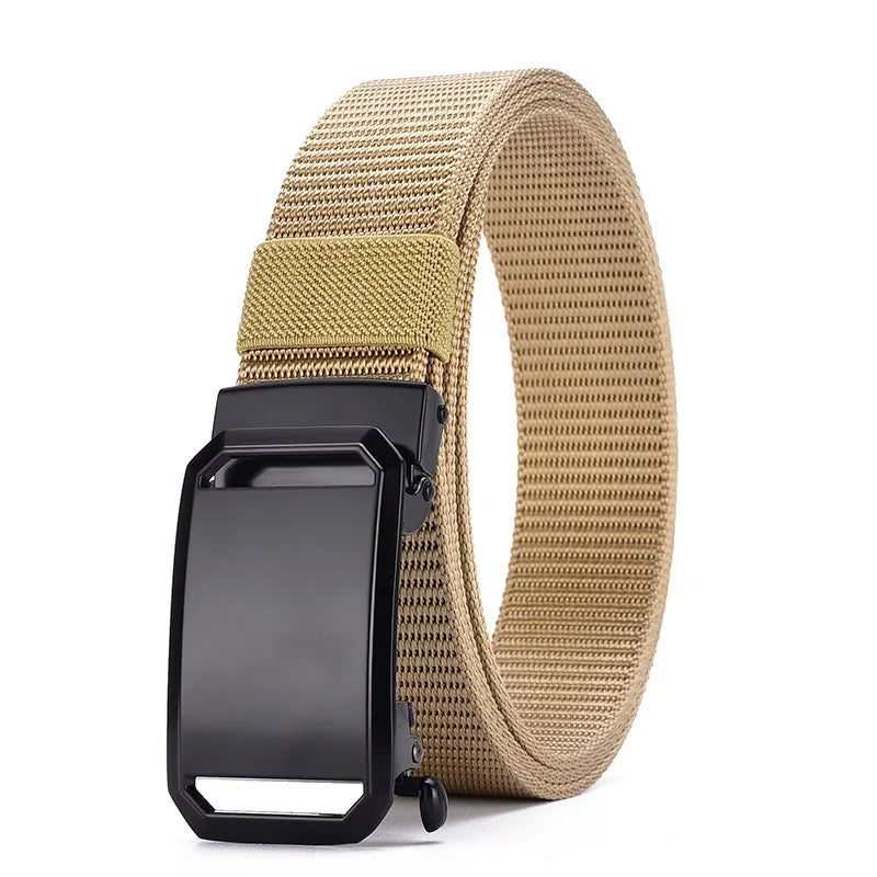 New Men's High-quality Automatic Buckle Canvas Belt Simple Casual Jeans Belt Fashion Men's Design Fashion Belt
