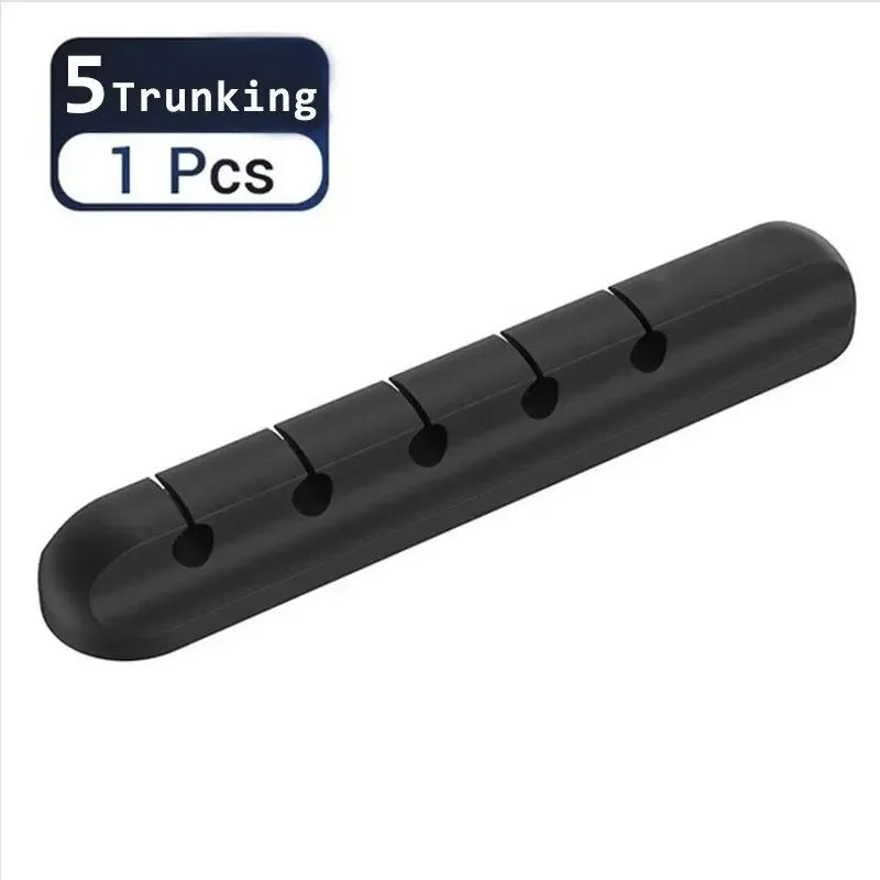 5/7-hole Data Cable Organizer, Desktop Charging Cable Storage Protector, Mouse Cable, Headphone Winding Device, Fixing Clipp