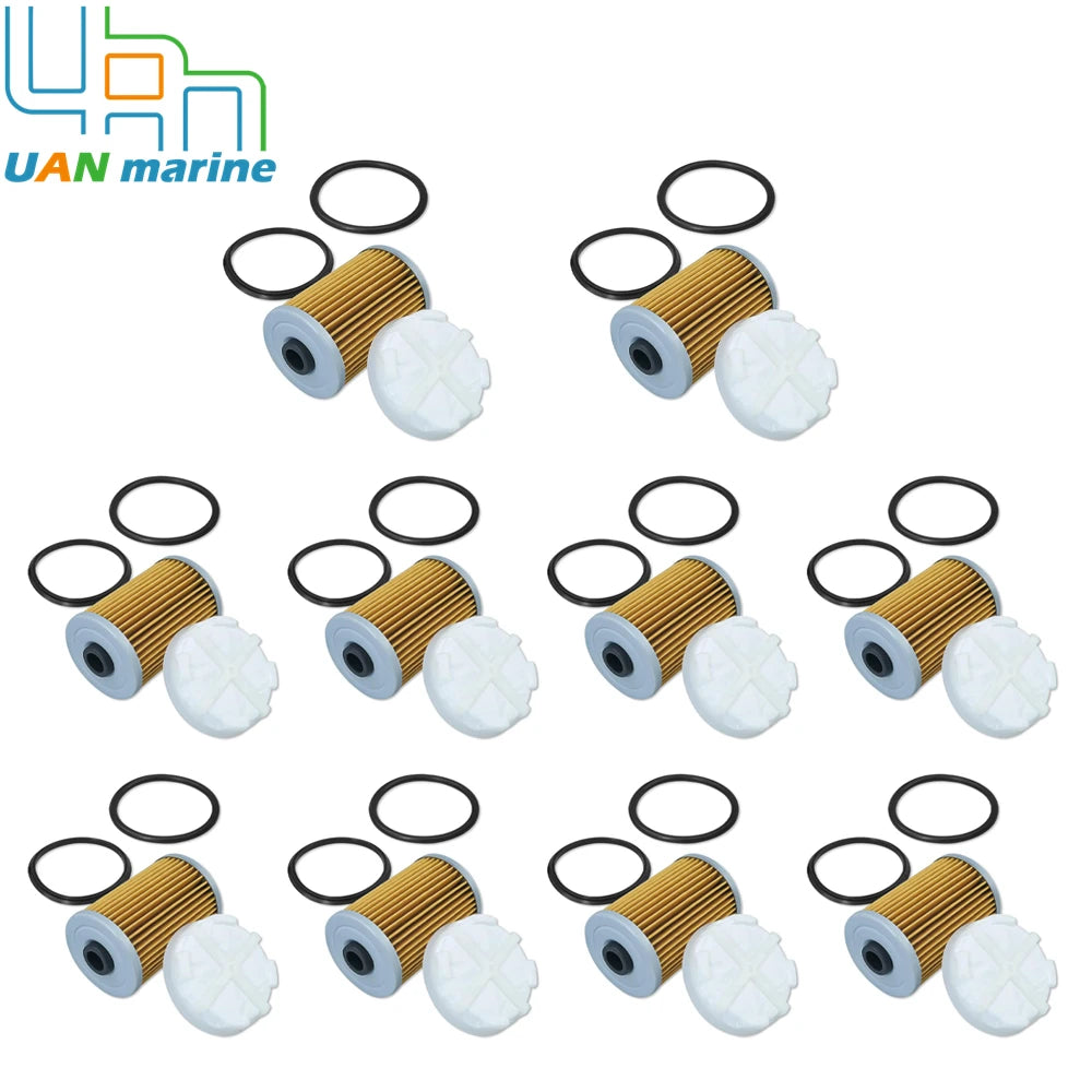 10 Pcs 35-8M0093688 35-866171A01 Cool Fuel Filter&Disc Filter with O-rings for Mercury Mercruiser Gen 3 35-8M0204703 35-892665