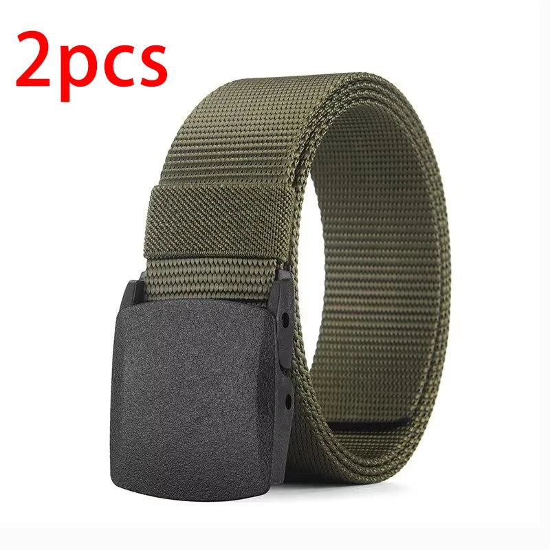 Canvas Nylon Tactical Belt Non-metallic Anti Allergy Ideal For Outdoor Training Security Check And Daily Pants Wearing Use