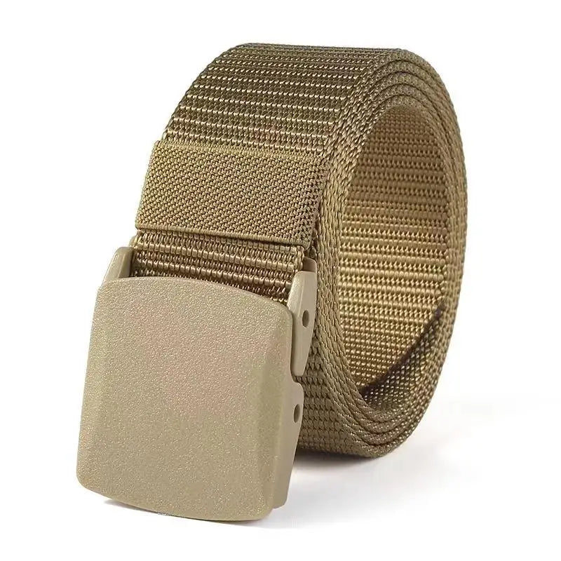 Canvas Nylon Tactical Belt Non-metallic Anti Allergy Ideal For Outdoor Training Security Check And Daily Pants Wearing Use