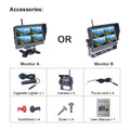 4channel 7Inch AHD Wireless Truck Bus Reverse Backup Camera Monitor System for Car Trucks, Bus, Campers RV Travel Trailers