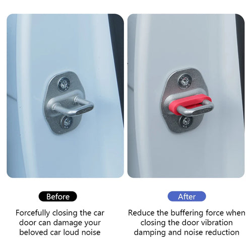 1/4pcs Car Door Shock Absorber Universal Car Door Buckle Soundproof Deadener Damper Cushion Anti-Vibration Buffer Pad 2026 New