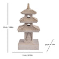Solar Pagoda Lantern Garden Statue Outdoor Zen Inspired Japanese Lamp Ornament for Landscape Balcony Garden Porch Patio Pathway