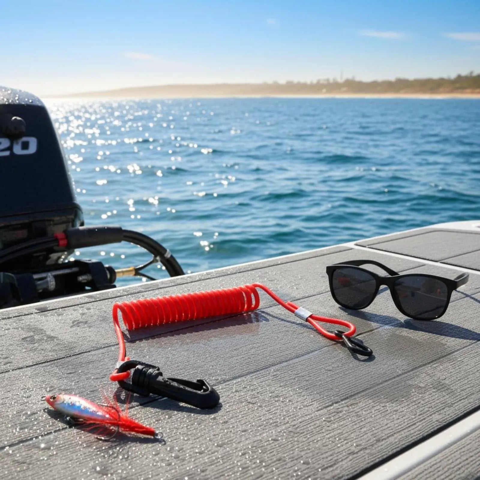 Aquatic Kill Cutoff Lanyard Universal Kill Cutoff Lanyard Engine Stop Tether Long-Lasting Boat Engine Safety Cord Wear-Resistant