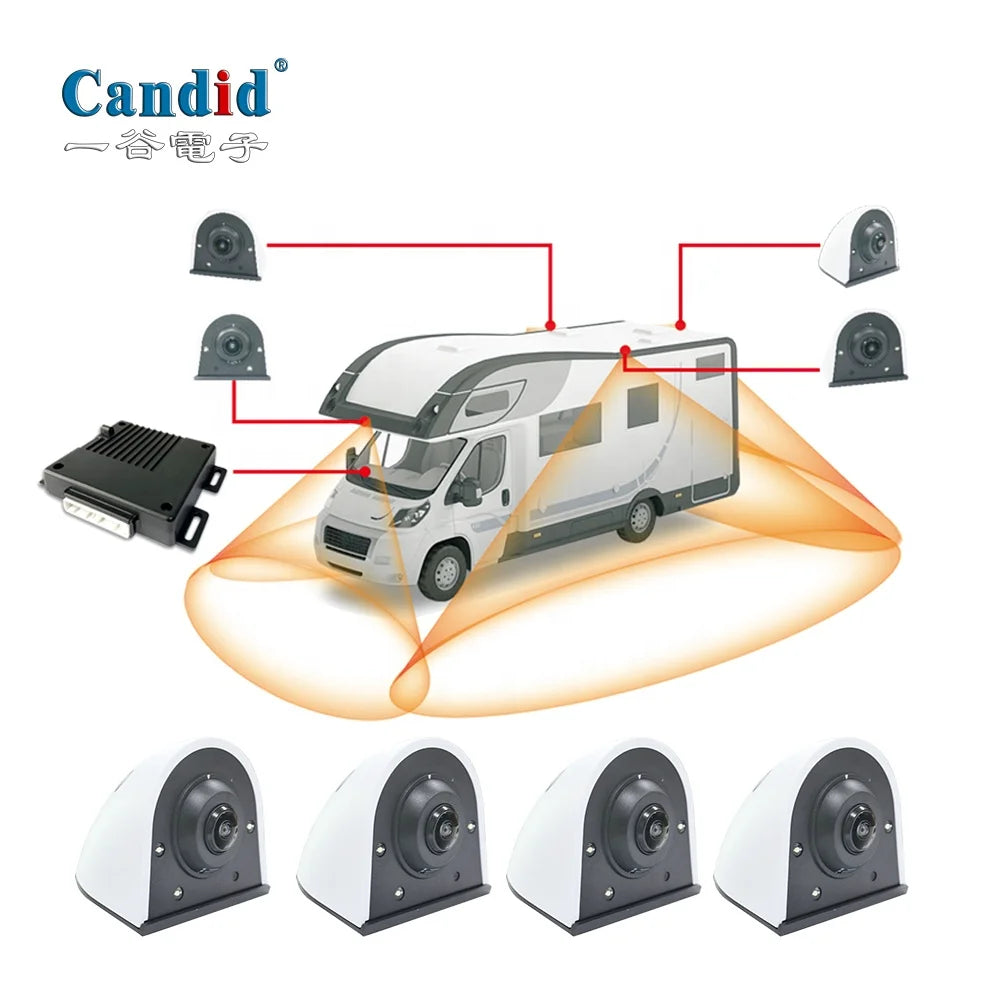 Airow auto Aurround View Monitor System 360 Degree Camera Bird View System for Bus/Van/RV