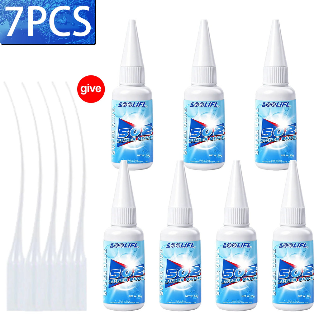 502 Super Glue Instant Quick Dry Multi-Purpose Cyanoacrylate Adhesive for Leather Rubber Wood Metal Strong Bond Liquid Glue Tool