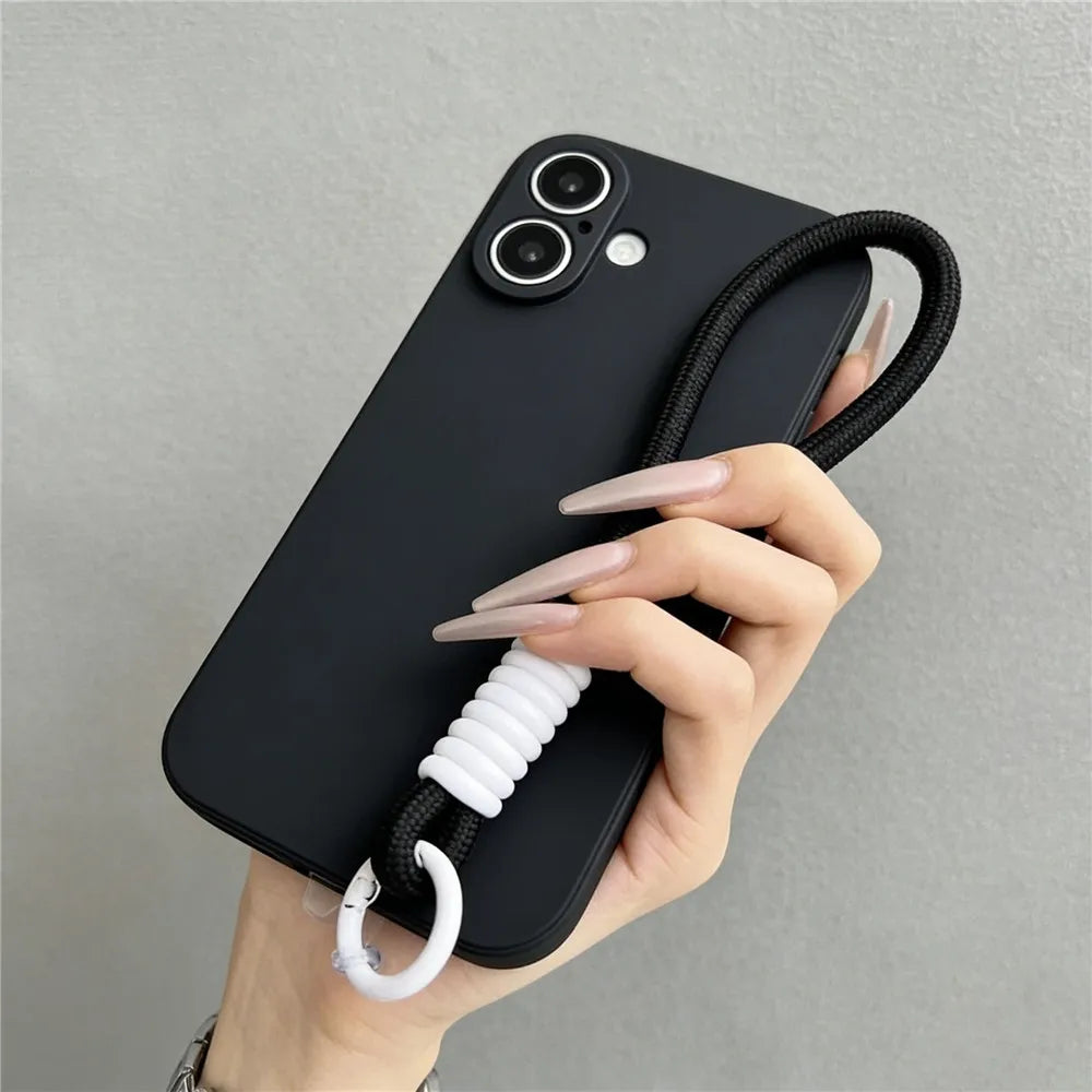 Fashion Silicone Liquid Case For Motorola MOTO Edge 70 Fusion Plus 60 Fusion 50 Neo G77/67 G86 G56 Strap Anti-Drop Protect Cover