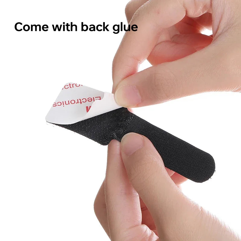 20Pcs Adhesive Cable Management Straps Reusable Self-Adhesive Cable Organizer Ties for Desk Wire Management