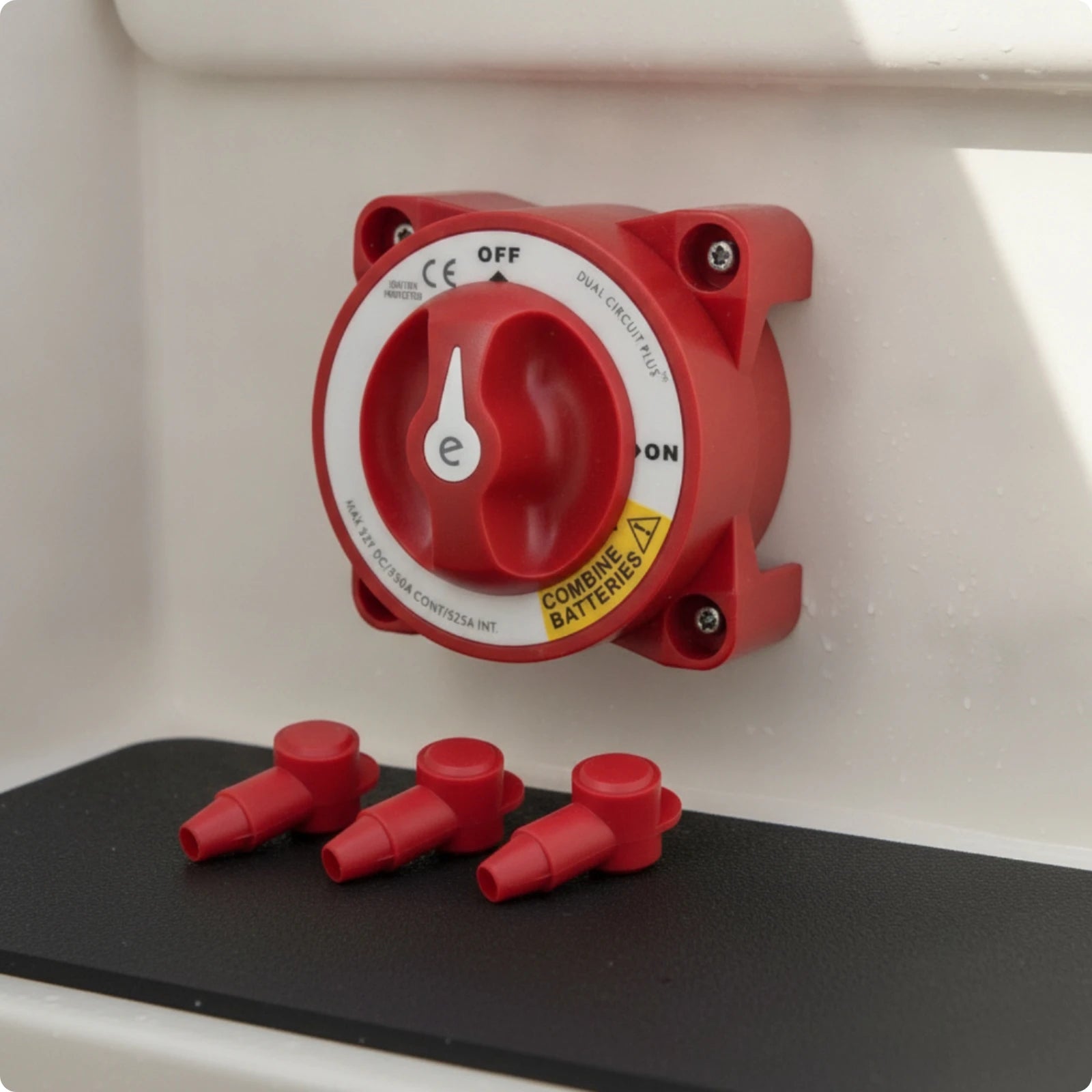 Red Easy Turn Knob Power Accessory Marine Battery Disconnect Switch Rotary Battery Disconnect Switch