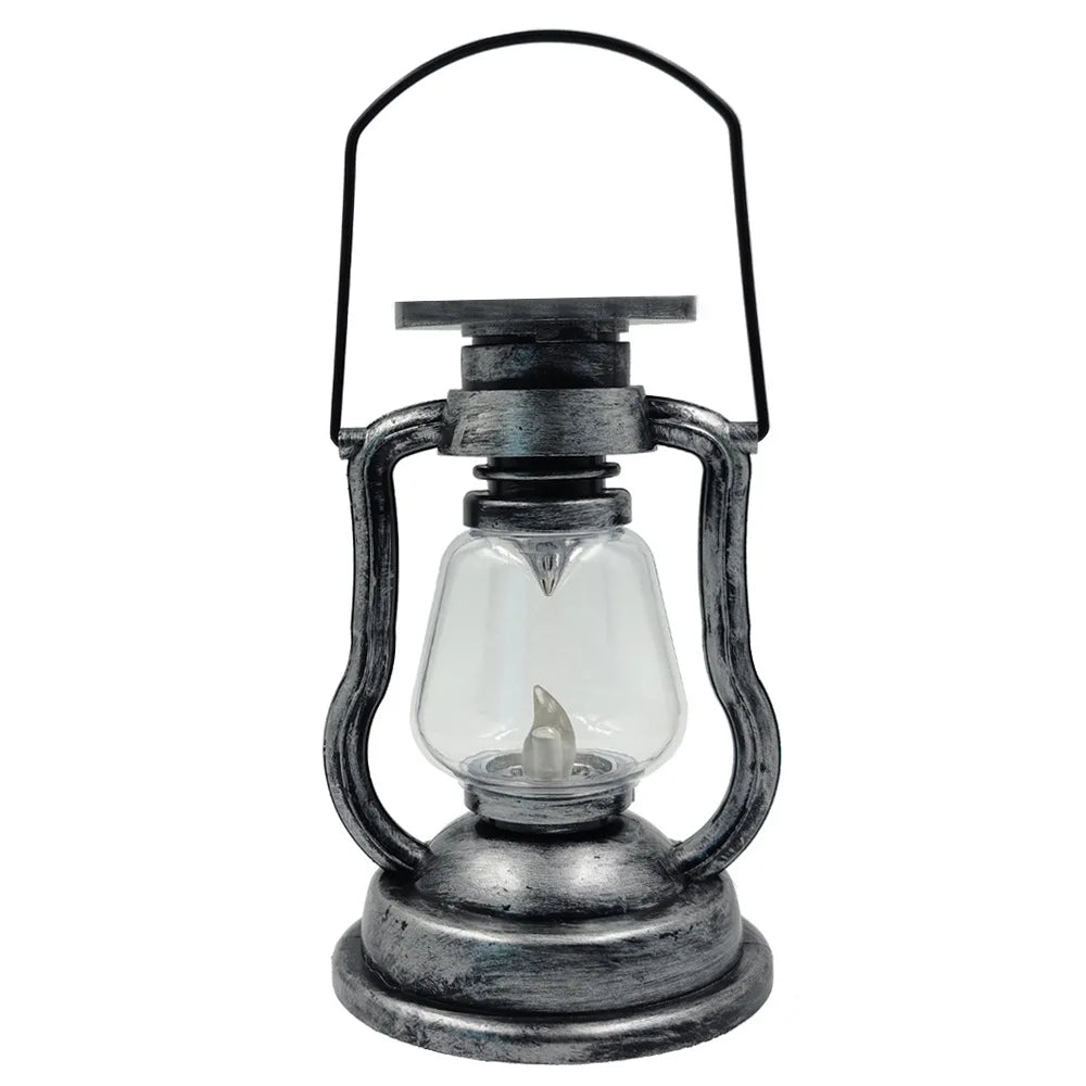 Explosive solar retro kerosene lamp led lantern outdoor portable charging camping lamp camping lamp
