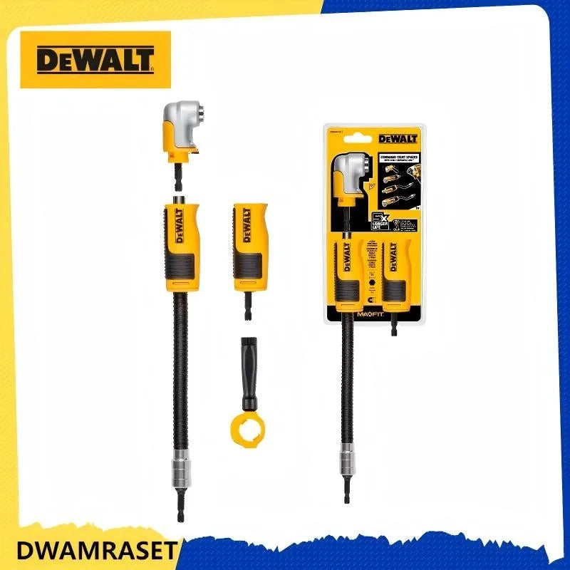 DEWALT DWAMRASET MAX FIT 4-in-1 Right Angle Adaptor - FlexTorq, Compact, Straight/Flex Shaft, Drill Accessories