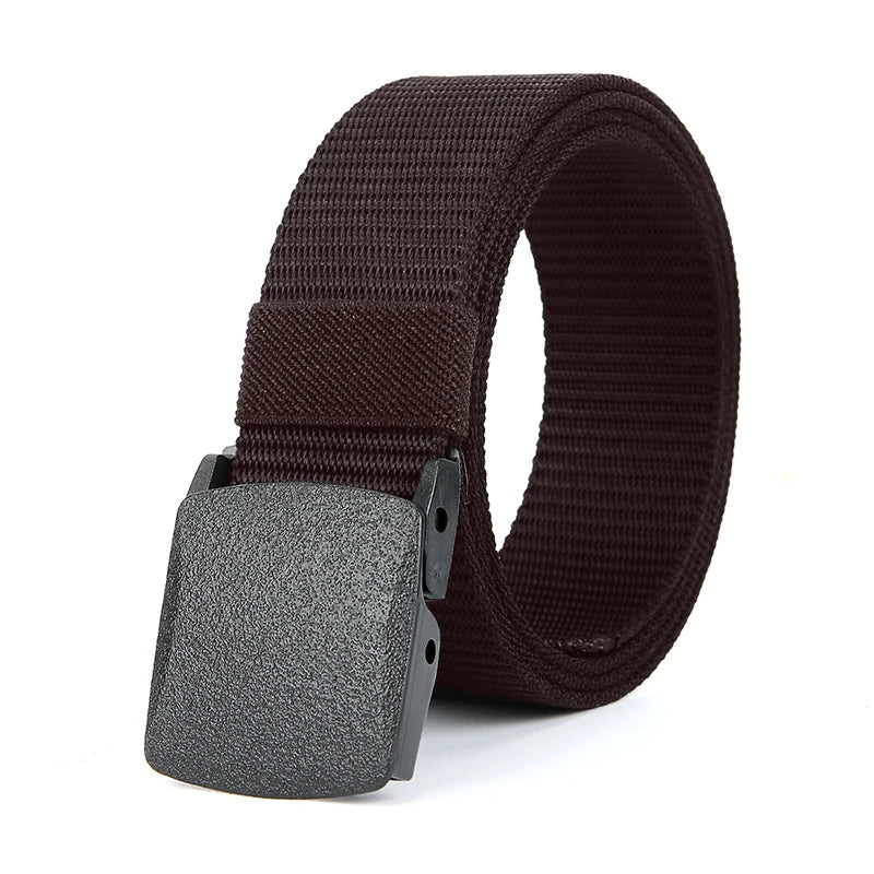 Canvas Nylon Tactical Belt Non-metallic Anti Allergy Ideal For Outdoor Training Security Check And Daily Pants Wearing Use
