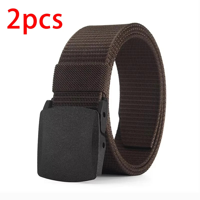 Canvas Nylon Tactical Belt Non-metallic Anti Allergy Ideal For Outdoor Training Security Check And Daily Pants Wearing Use