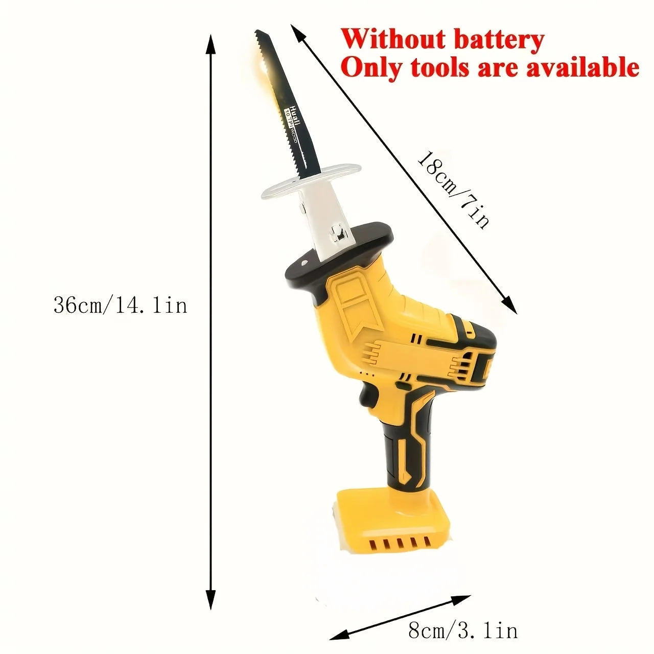 Cordless Reciprocating Saw Compatible With DeWalt 20V Battery, Brushless Power Cordless Reciprocating Saw, 0-3500SPM Variable Speed, Tool-Free Blade Change, 4-Blade Kit For Wood/Metal/PVC Cutting, Tool Only (Battery Not Included)