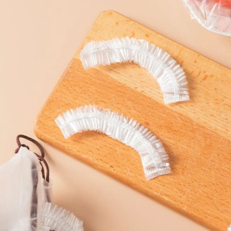 100pcs Disposable cling film cover food cover to prevent odor transfer household fresh-keeping bag elastic sleeve