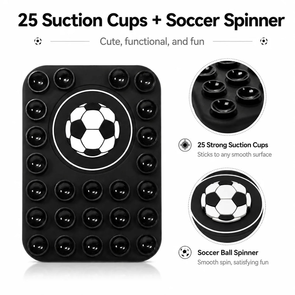 Cute Soccer For Magnetic Phone Holder MagSafe Suction Cup Silicone Magnet Wall Mount Stand for iPhone 15 14 13 Pro Max Gift