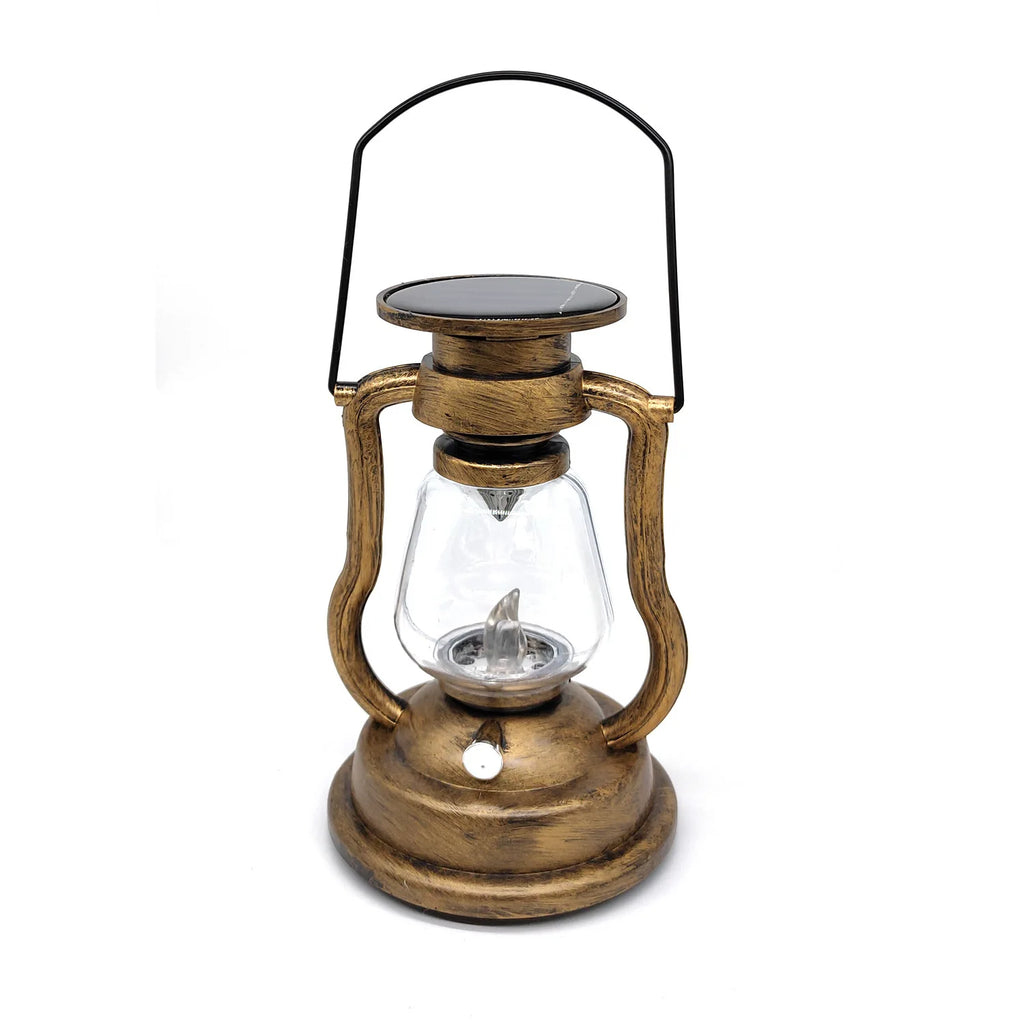Explosive solar retro kerosene lamp led lantern outdoor portable charging camping lamp camping lamp