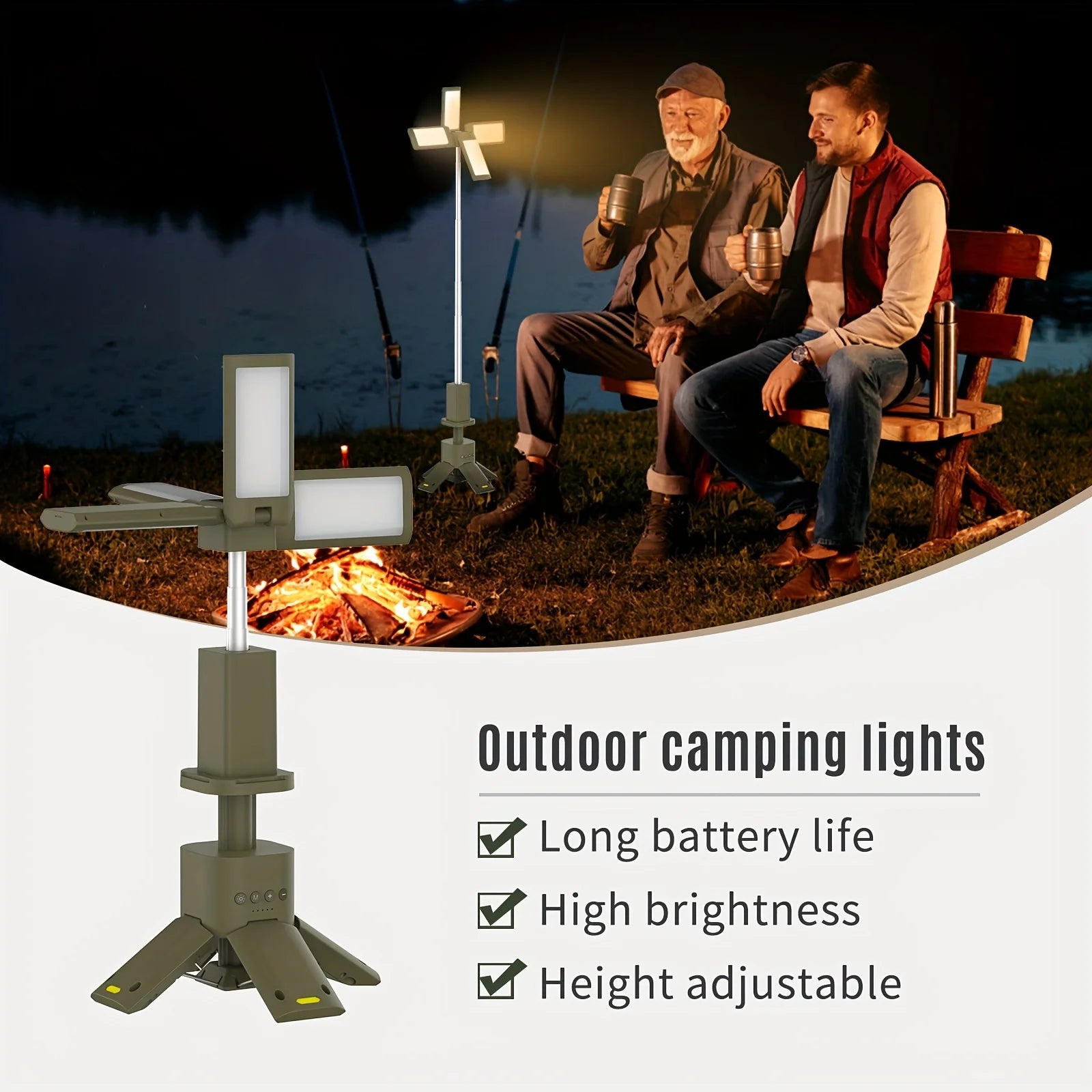 Camping Lantern, 14000mAh Rechargeable Camping Lights With Portable Power Supply, Dimmable Magnetic Tent Lamps 6000 Lumen Outdoor Work Lighting For Hiking, Camping, Home Emergency