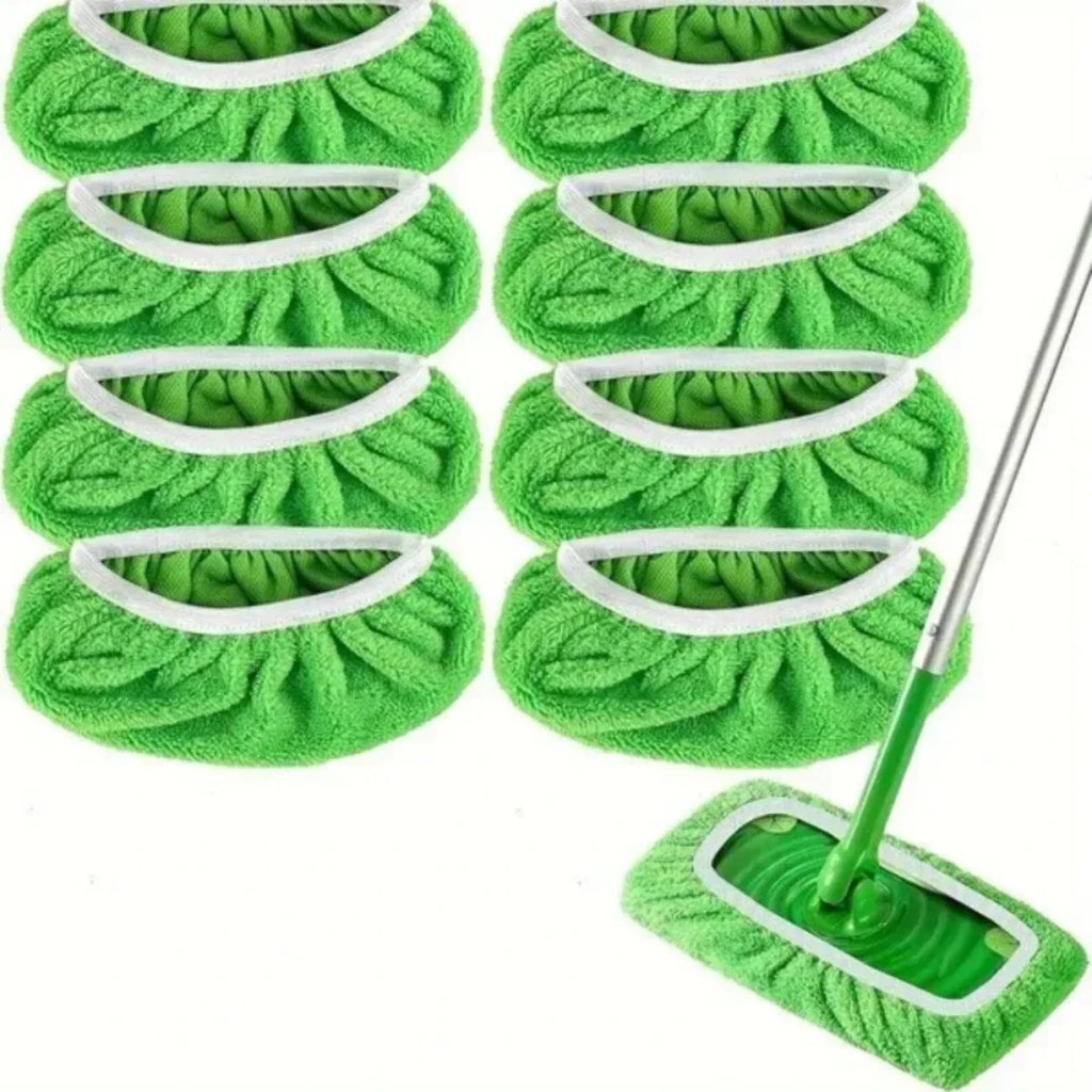 Eco-Friendly Mop Cover Set – 6-Pack Washable Flat Mop Pads for Dusting, Wet Mopping & Pet Hair Pickup, Reusable Alternative to