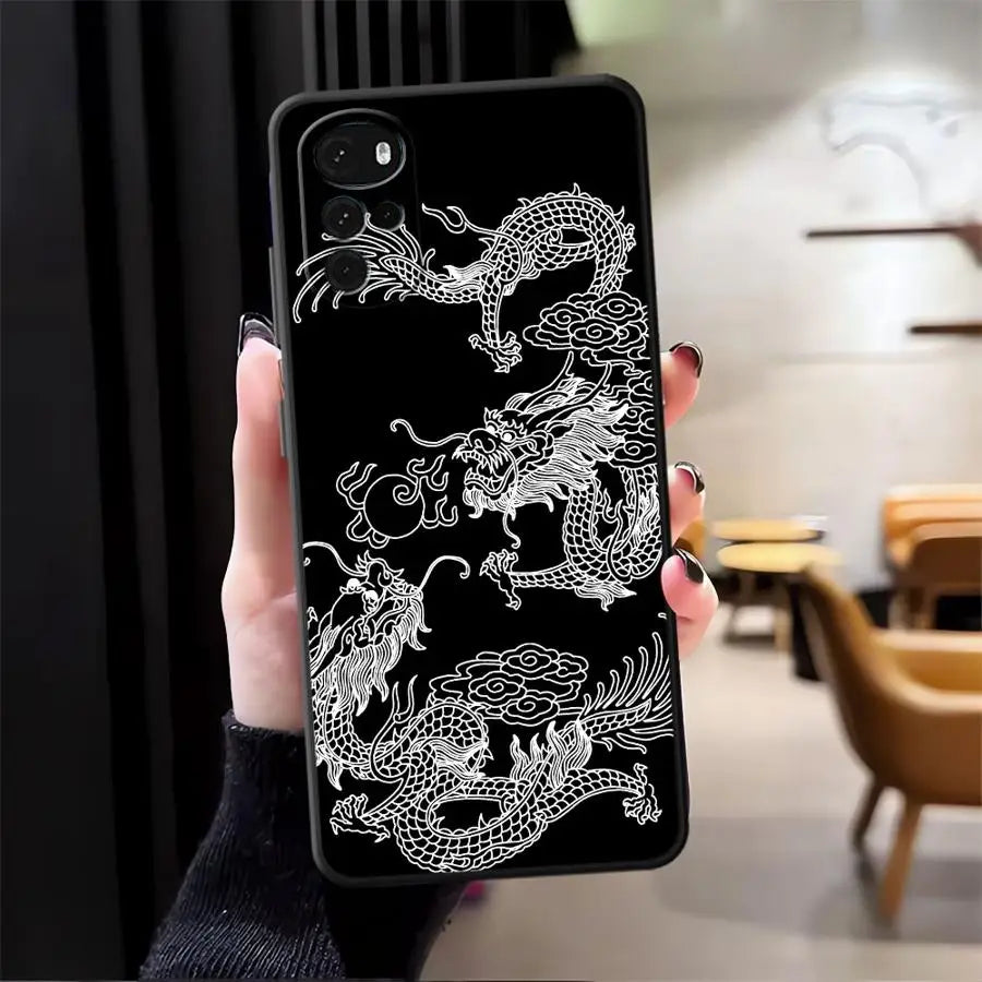 Cool Chinese Dragon Soft Back Phone Cover Case for Moto S30 Pro X30 Pro Edge 20 30