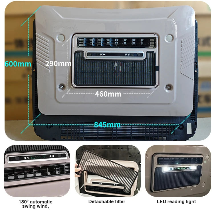 caravan air Conditioners Aire Acondicionado Para Auto Tractor Dc Car Ac 12v air Conditioner