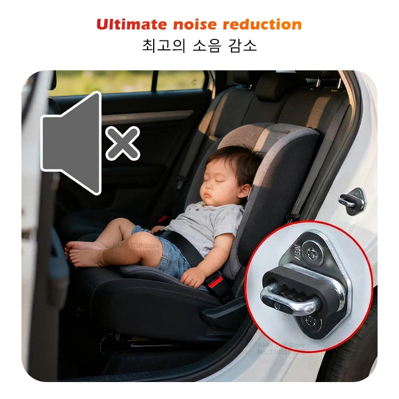 Car Door Shock Absorber Universal Car Door Buckle Soundproof Deadener Damper Cushion Anti-Vibration Buffer Pad for Most Cars