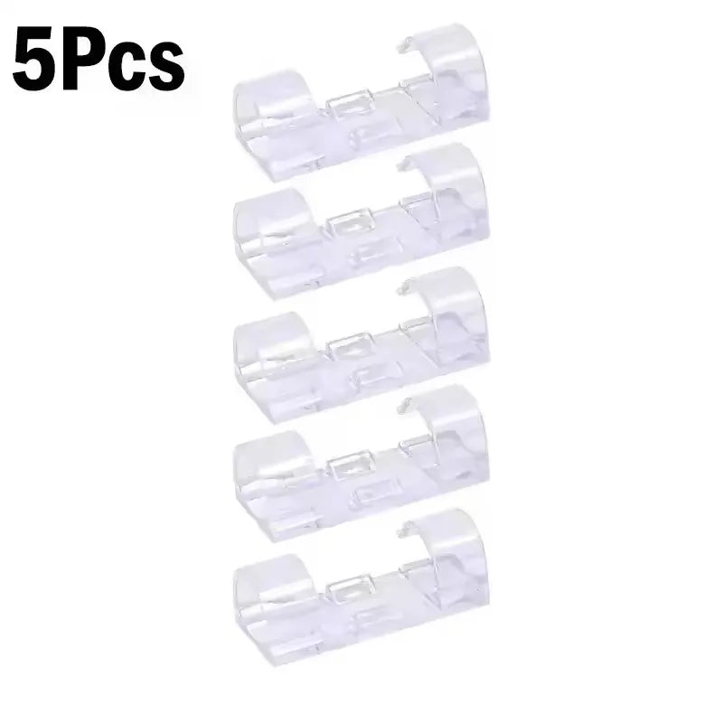 Cable Clips Organizer Drop Wire Holder Cord Management Self-Adhesive Cables Manager Fixed Clamp Wire Winder For Home Office Car