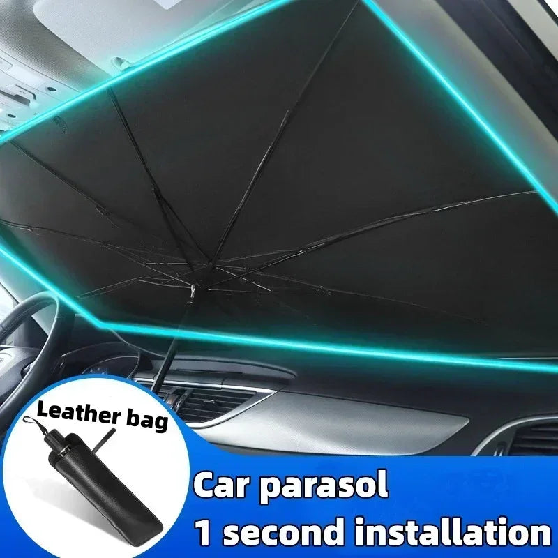 Car Sunshade Windshield Umbrella Car Front Sun Shade Parasol Foldable Protection Car Seat Heat Insulation Car Accessories