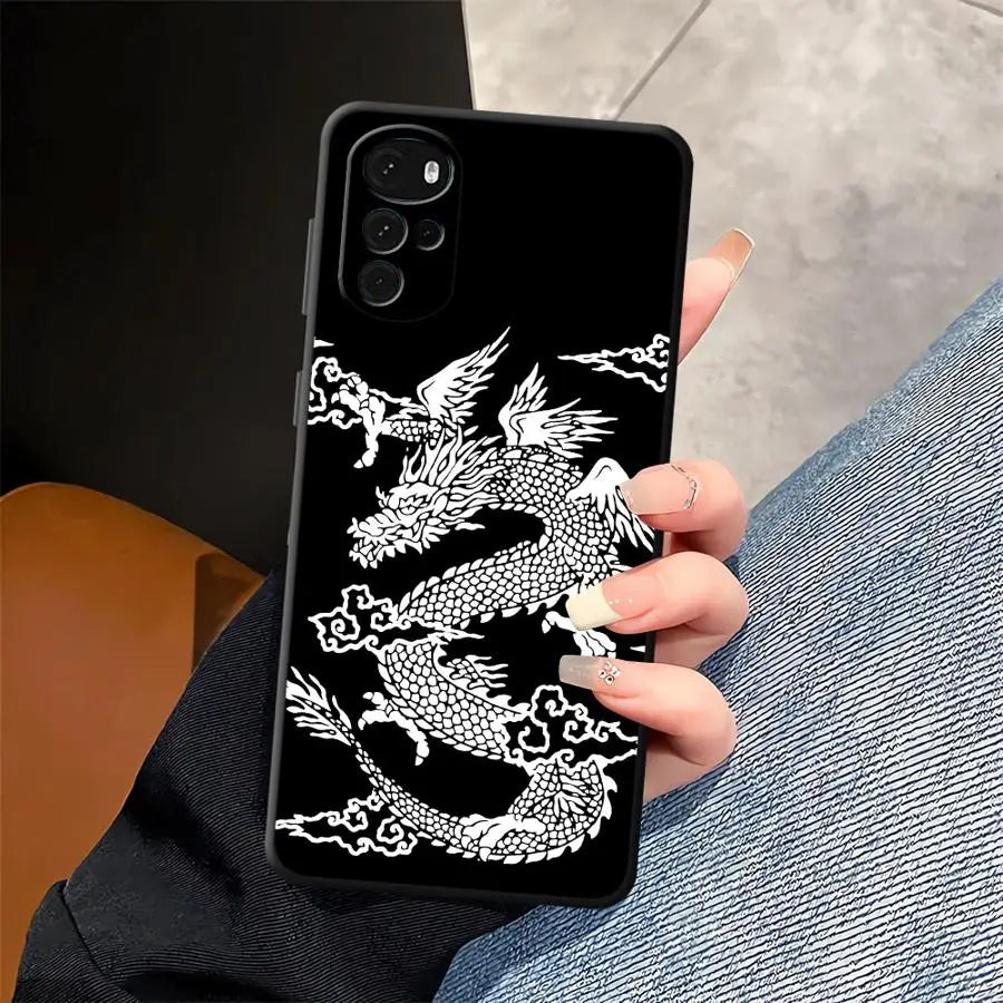 Cool Chinese Dragon Soft Back Phone Cover Case for Moto S30 Pro X30 Pro Edge 20 30