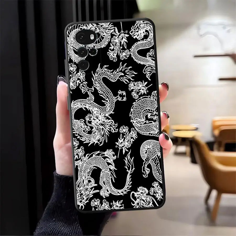 Cool Chinese Dragon Soft Back Phone Cover Case for Moto S30 Pro X30 Pro Edge 20 30