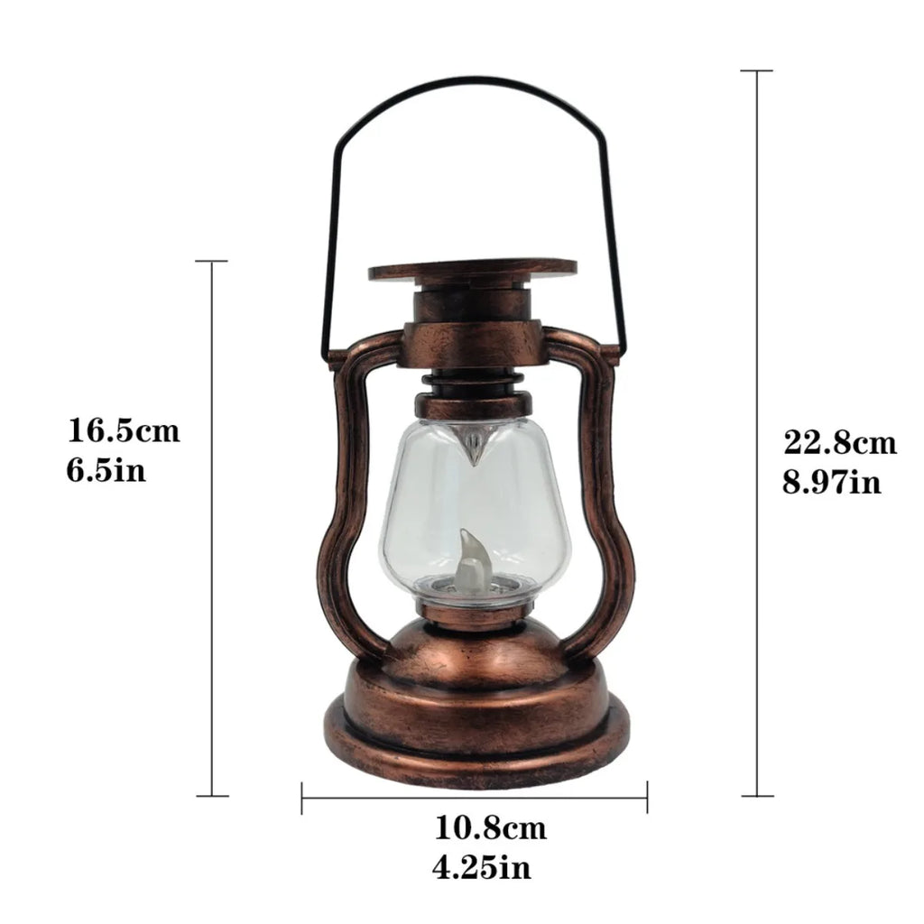 Explosive solar retro kerosene lamp led lantern outdoor portable charging camping lamp camping lamp