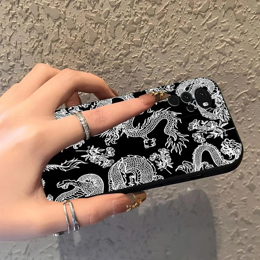 Cool Chinese Dragon Soft Back Phone Cover Case for Moto S30 Pro X30 Pro Edge 20 30