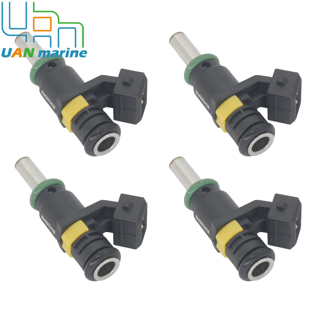 4 Pcs 8M0057686 Fuel Injector 8 Holes for Mercury Mariner 65 To 115 HP EFI JET 4.5L 6.4L MPI Outboard Engine 8M6002428