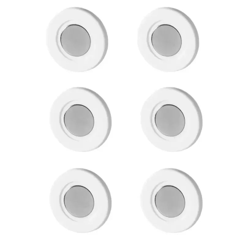 3/6pcs No Drill Magnetic Remote Holder - Wall Mount for TV/AC/DVD Remotes, White Space-Saving Design