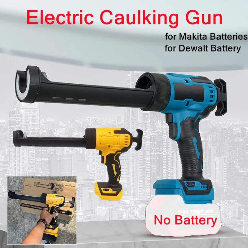 Electric Caulking Gun for Makita Dewalt 18V Battery Cement Glass Adhesive Glue Seal Sealant Tool Wireless Glass Glue Gun