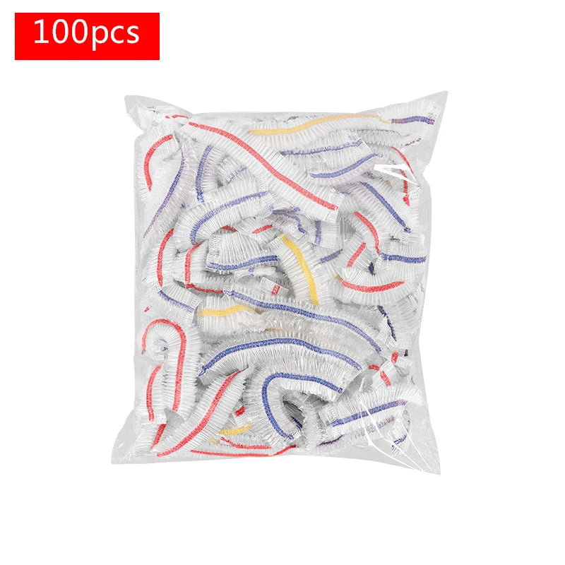 100pcs Disposable cling film cover food cover to prevent odor transfer household fresh-keeping bag elastic sleeve