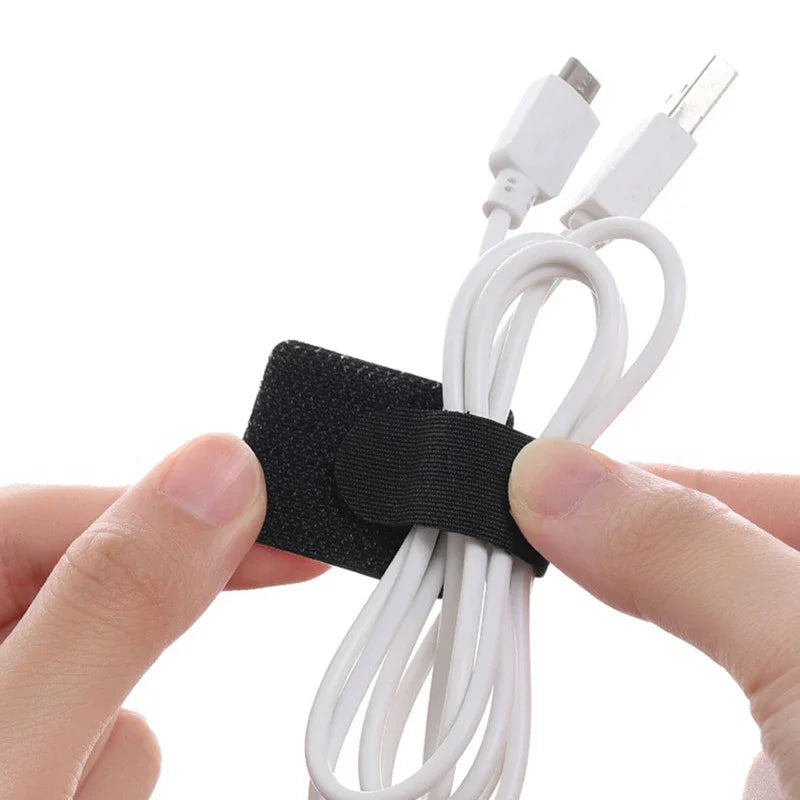 20Pcs Adhesive Cable Management Straps Reusable Self-Adhesive Cable Organizer Ties for Desk Wire Management