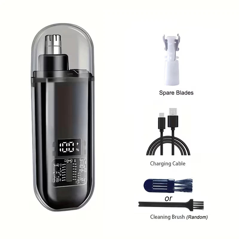 2 In 1 Electric Portable Ear And Nose Hair Trimmer Clipper 2024 Professional Painless Portable Eyebrow For Men