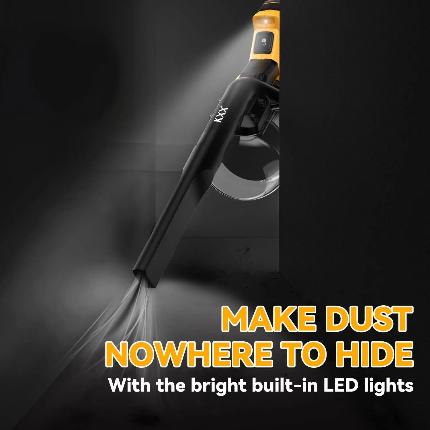Cordless Vacuum for Dewalt 20V Battery, 5 in 1 Handheld Vacuum with 500W Motor, 46 CFM, HEPA Filter for Carpet, Car, Home (Battery Not Included)