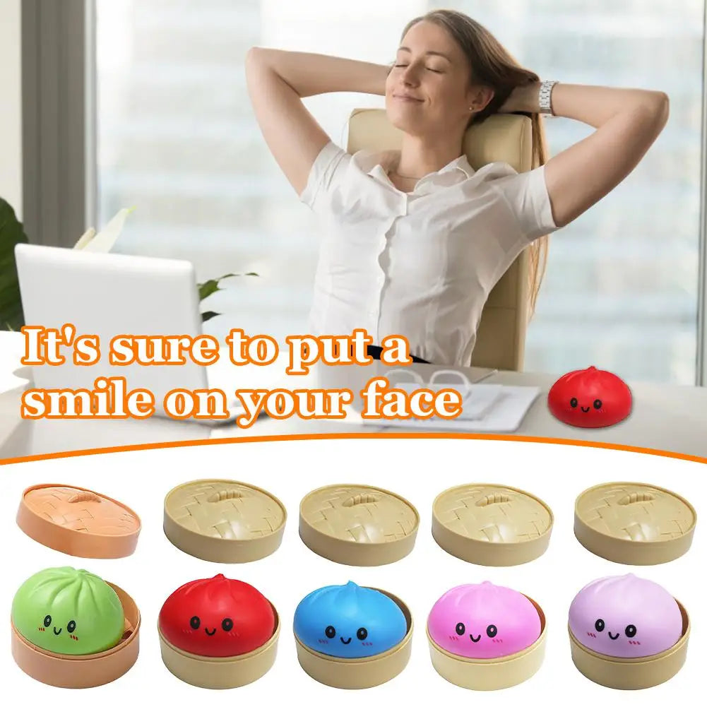 Colorful Squeezable Toy Stress Relief Squishy Sensory Fidget Toy Cute Decompression Desktop Decoration Gift for Kids Adults 1PC