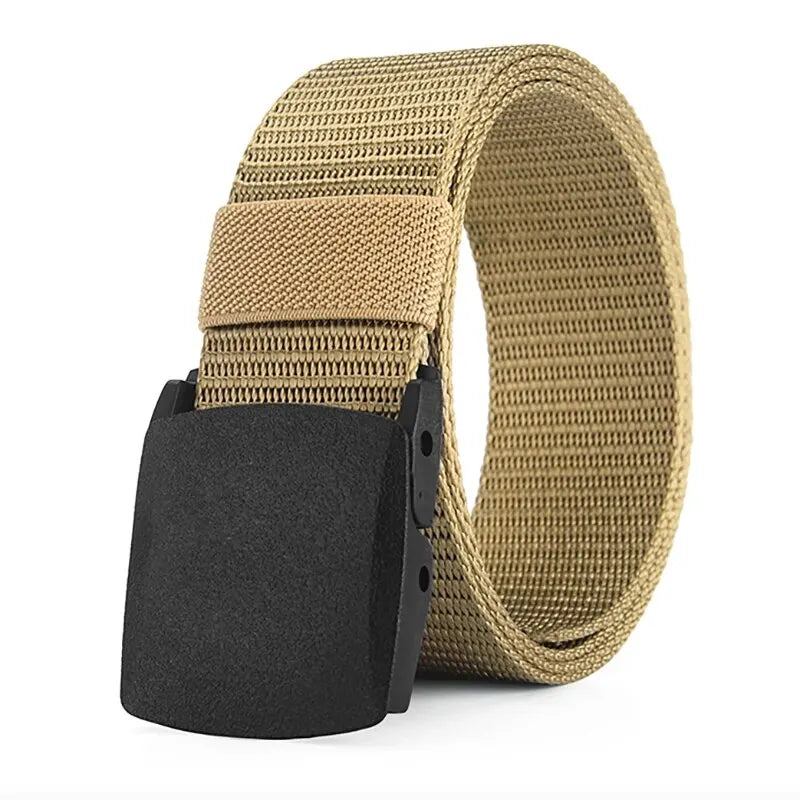 Canvas Nylon Tactical Belt Non-metallic Anti Allergy Ideal For Outdoor Training Security Check And Daily Pants Wearing Use