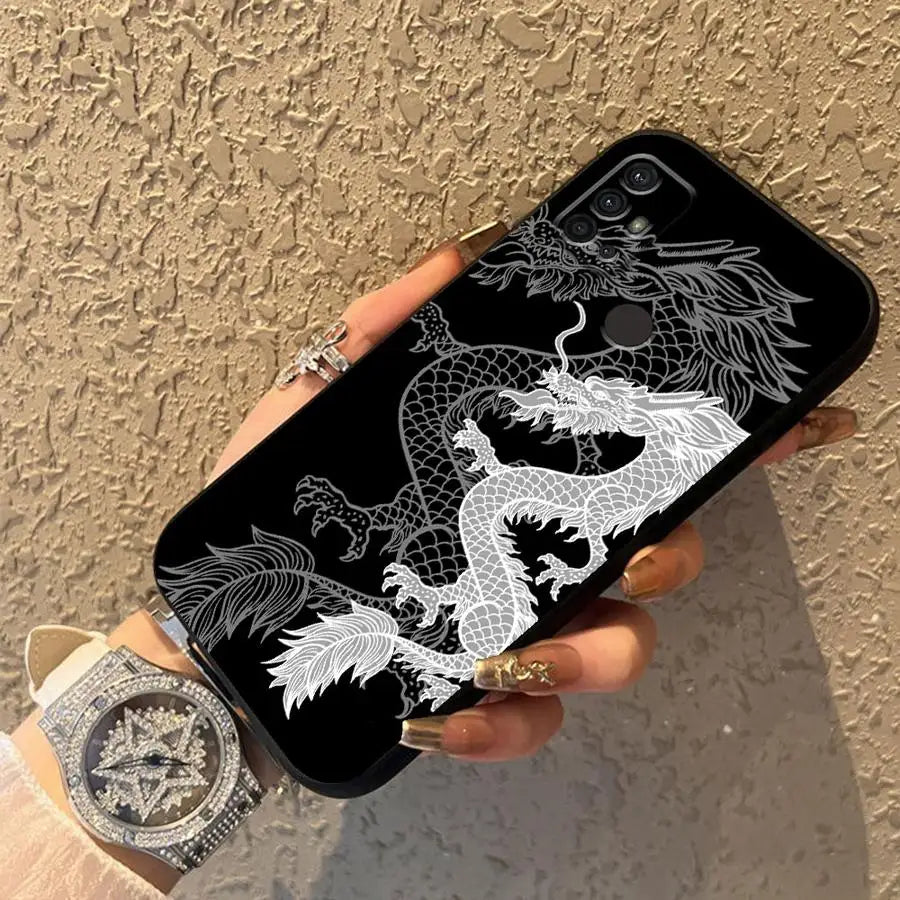 Cool Chinese Dragon Soft Back Phone Cover Case for Moto S30 Pro X30 Pro Edge 20 30